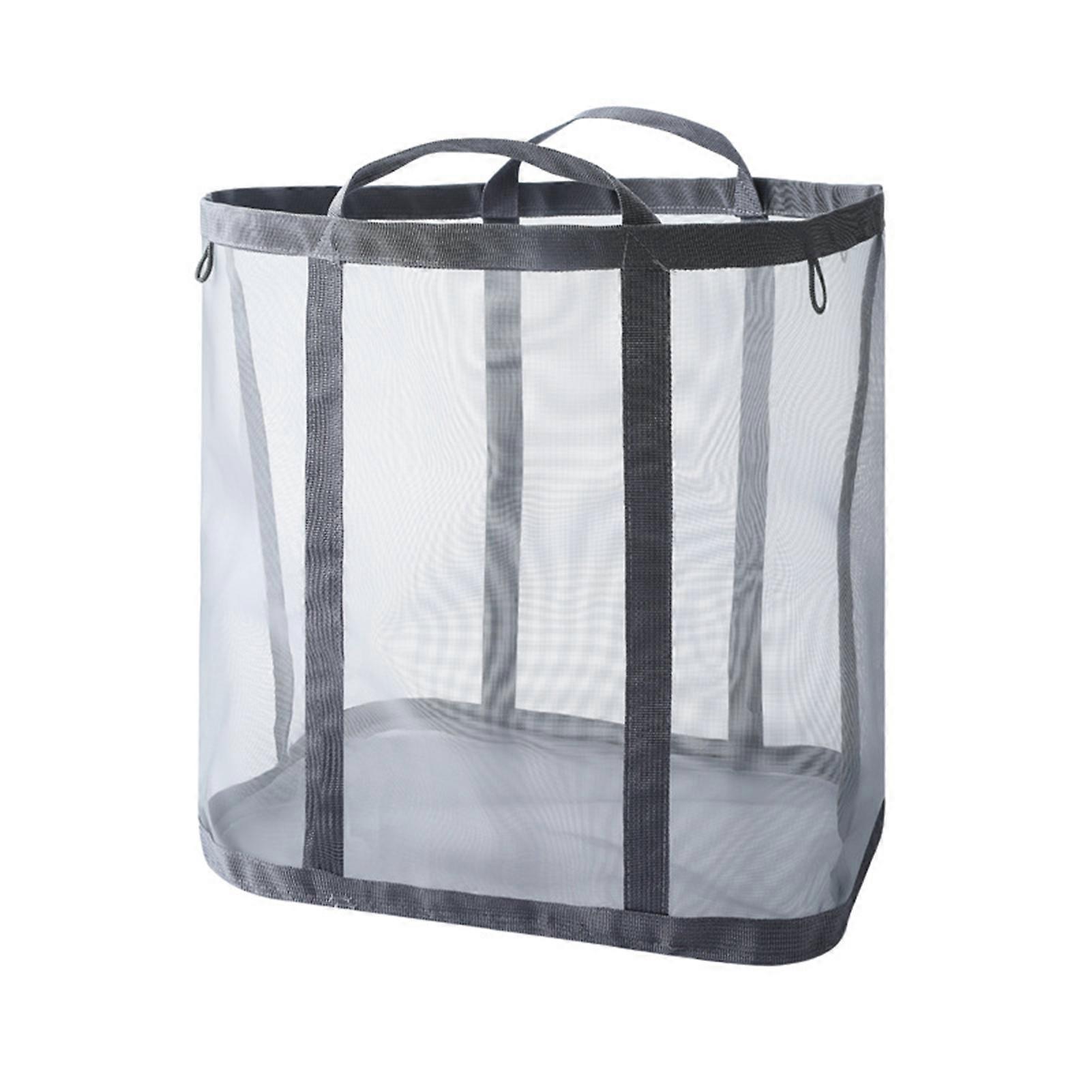 Collapsible Mesh Laundry Basket Portable Large Opening Clothes Hamper