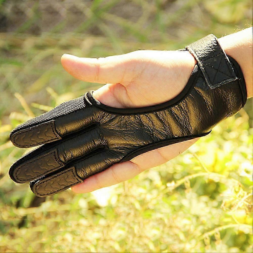 1Pc 3 Fingers High Elastic Hand Guard Protective Archery Bow Shooting Glove