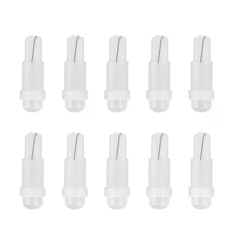 10pcs Car Light Bulb Universal Durable Instrument Light T5 1smd Cob Led Instrument Light Car Interior Accessory Indicator Bulb