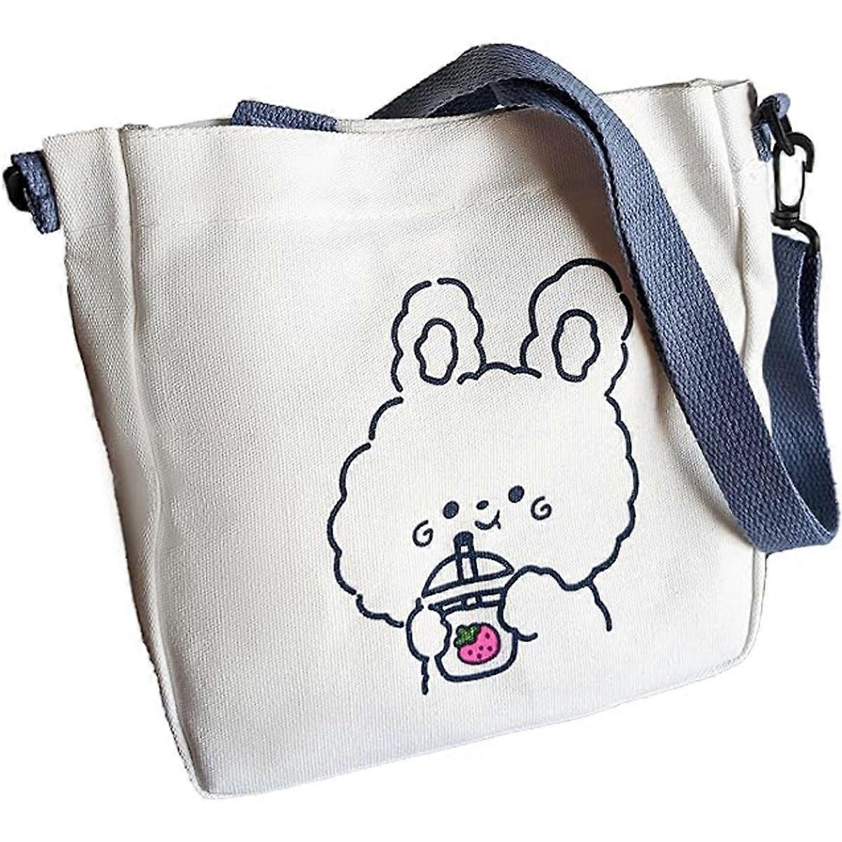 Portable Canvas Cute Pattern Crossbody Bag