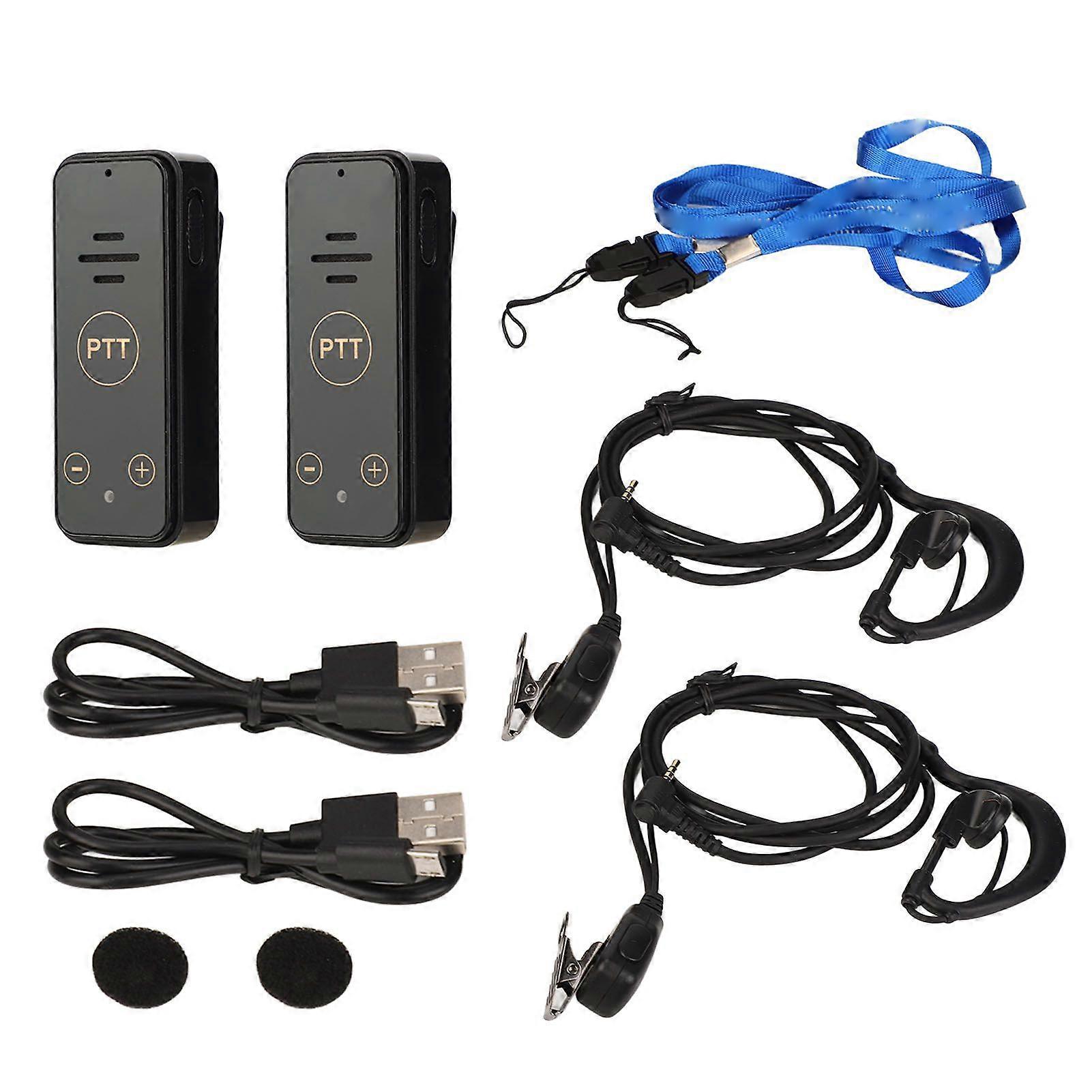 Mini Walkie Talkie - USB Rechargeable, Durable, Comfortable, with Earpiece & Clip