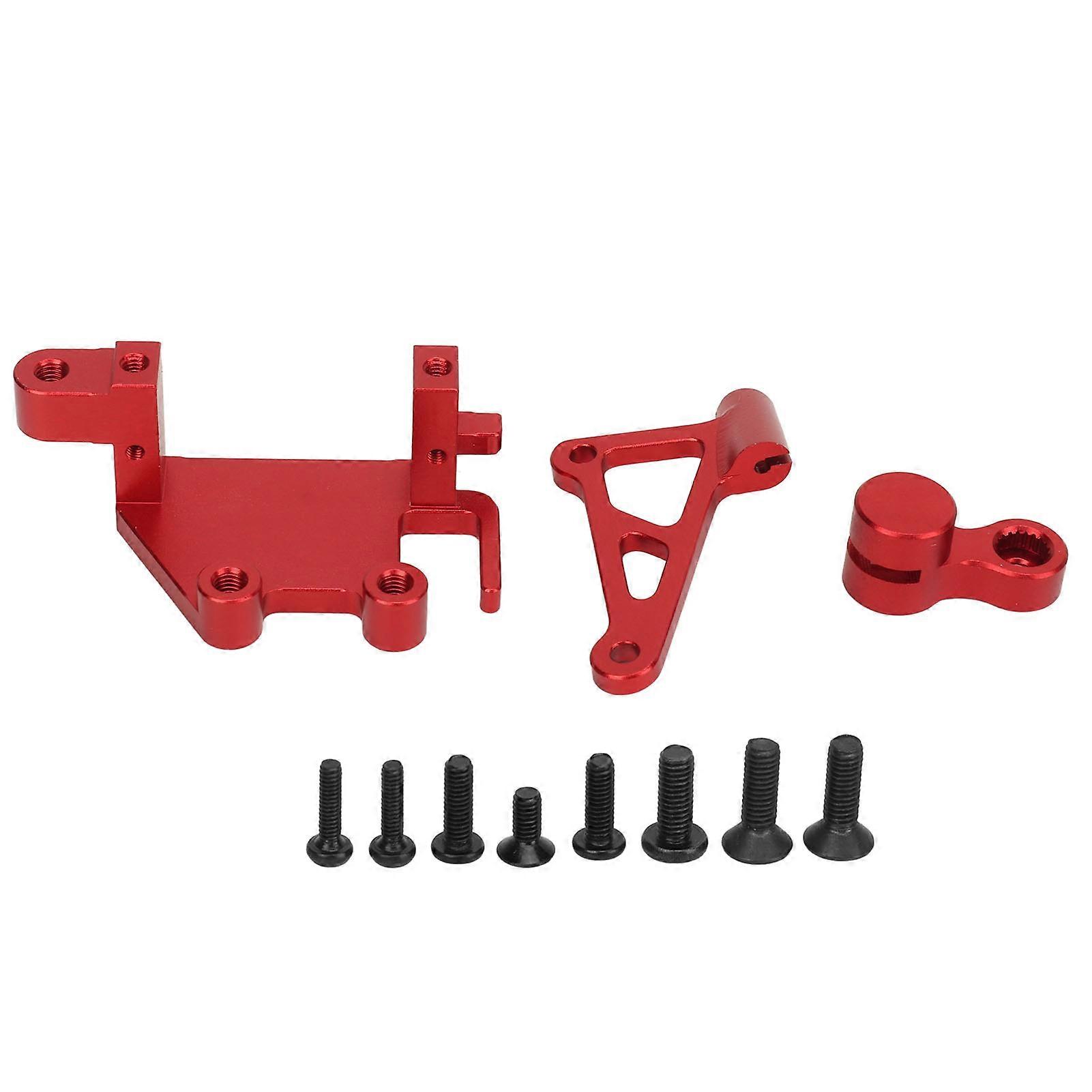 RC Servo Bracket Arm Set Professional Replacement Steering Gear Bracket Arm Set for LOSI Promoto MX 1/4 Electric Motorcycle Red