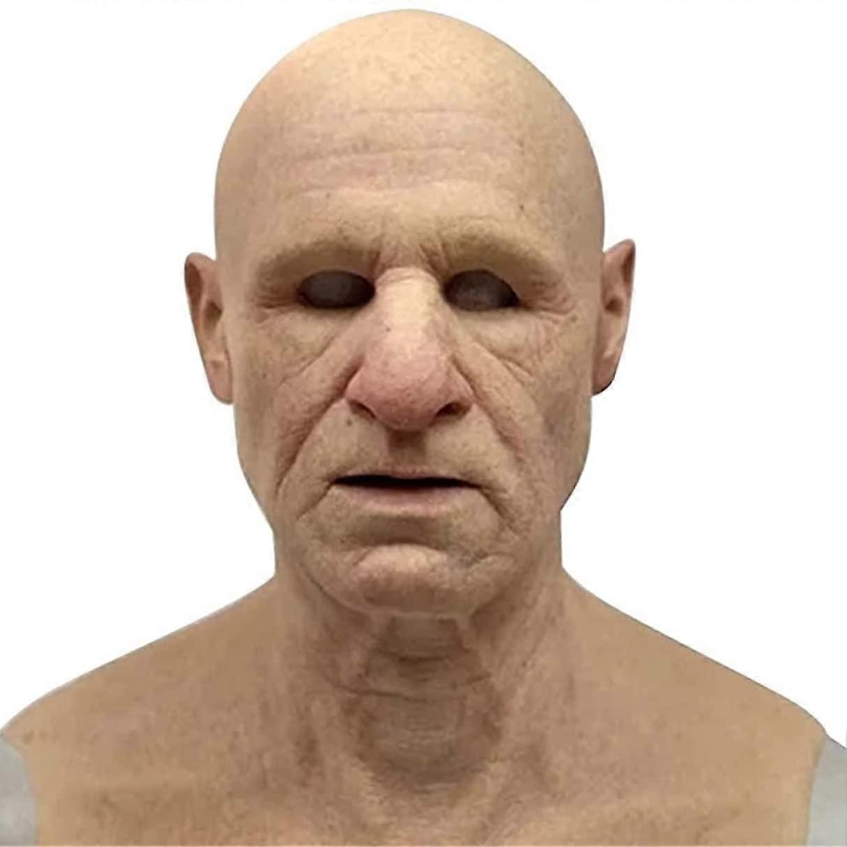 Halloween Mask, Old Man Mask, Realistic Latex Old Person Full Head Masks Ref: 2658