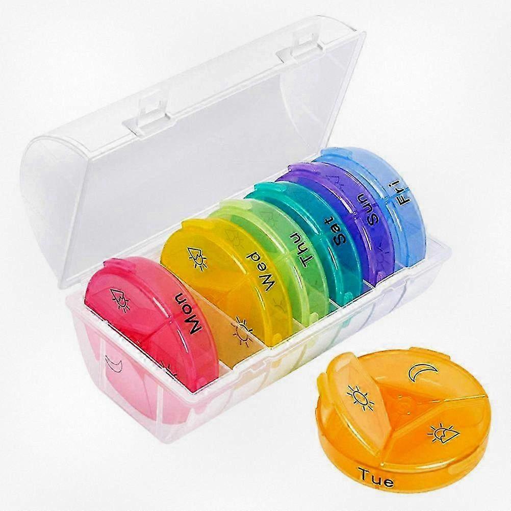 Portable Pill Container Organizer with 6 Compartments for Travel - Weekly Pill Case and Daily Pill Box for Convenient Medication Management