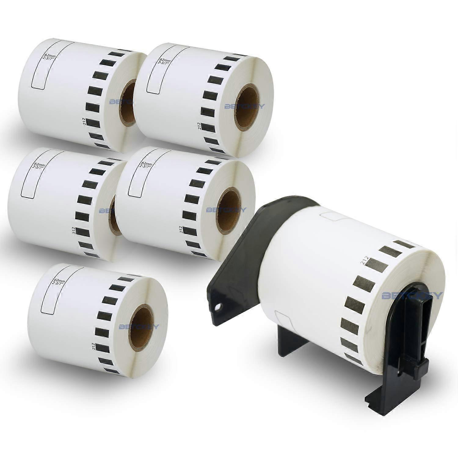 Compatible Continuous Film Labels for Brother DK2212 (2.4 in x 50 ft) 6 Rolls