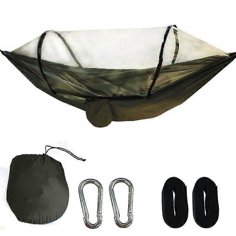 Hammock, 270 x 140 cm, Ultralight Outdoor Hammock with Mosquito Net, Robust and Durable Hammock with Storage Bag