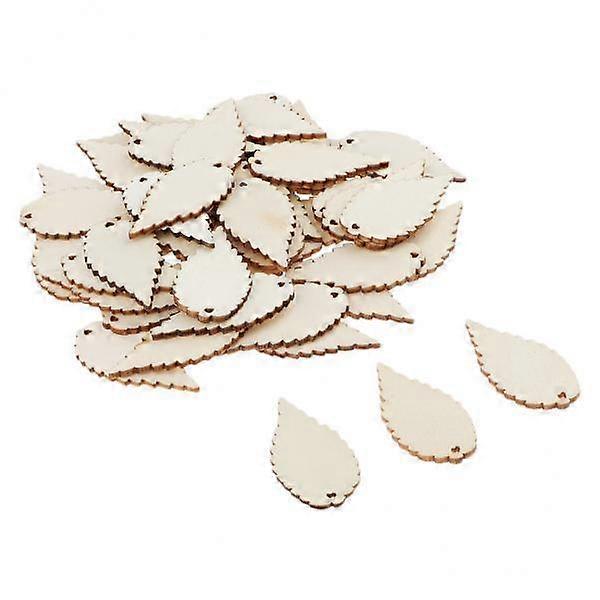Set of 150 Natural Wood Leaf Cutouts for DIY Projects