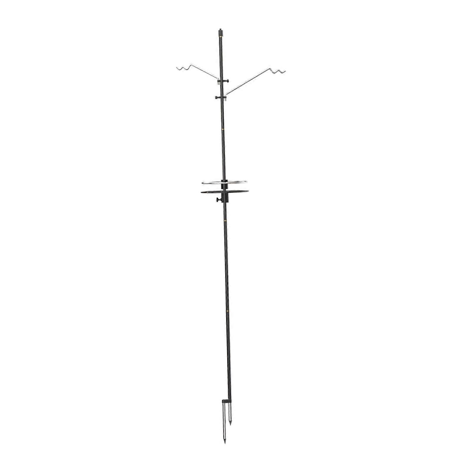 Camping Lantern Stand Lantern Pole Hanger Durable Folding Adjustable Light