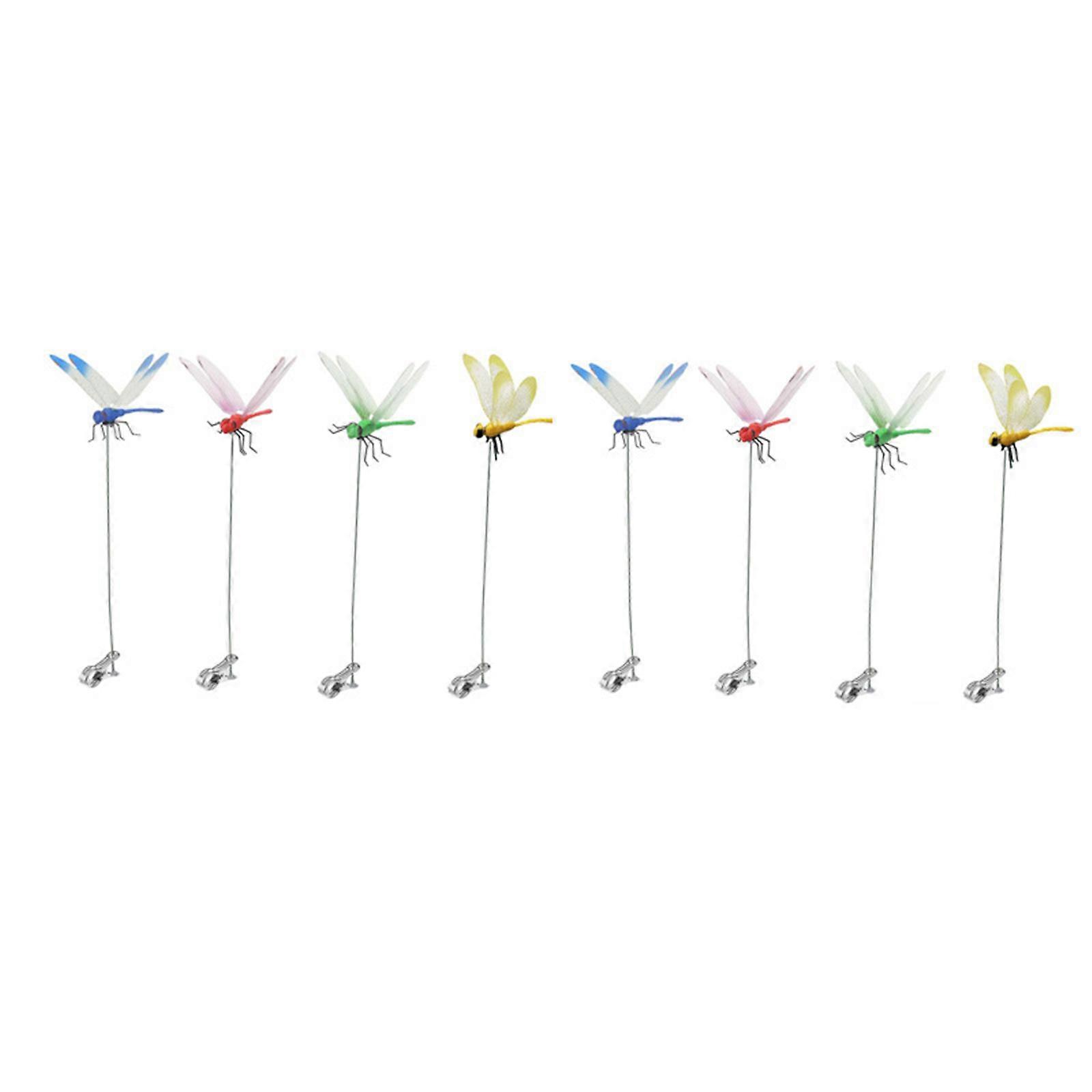 Simulation Realistic 3D Artificial Dragonflys Clip Waterproof Decoration Multifunctional Garden Fly Control Device 3pcs