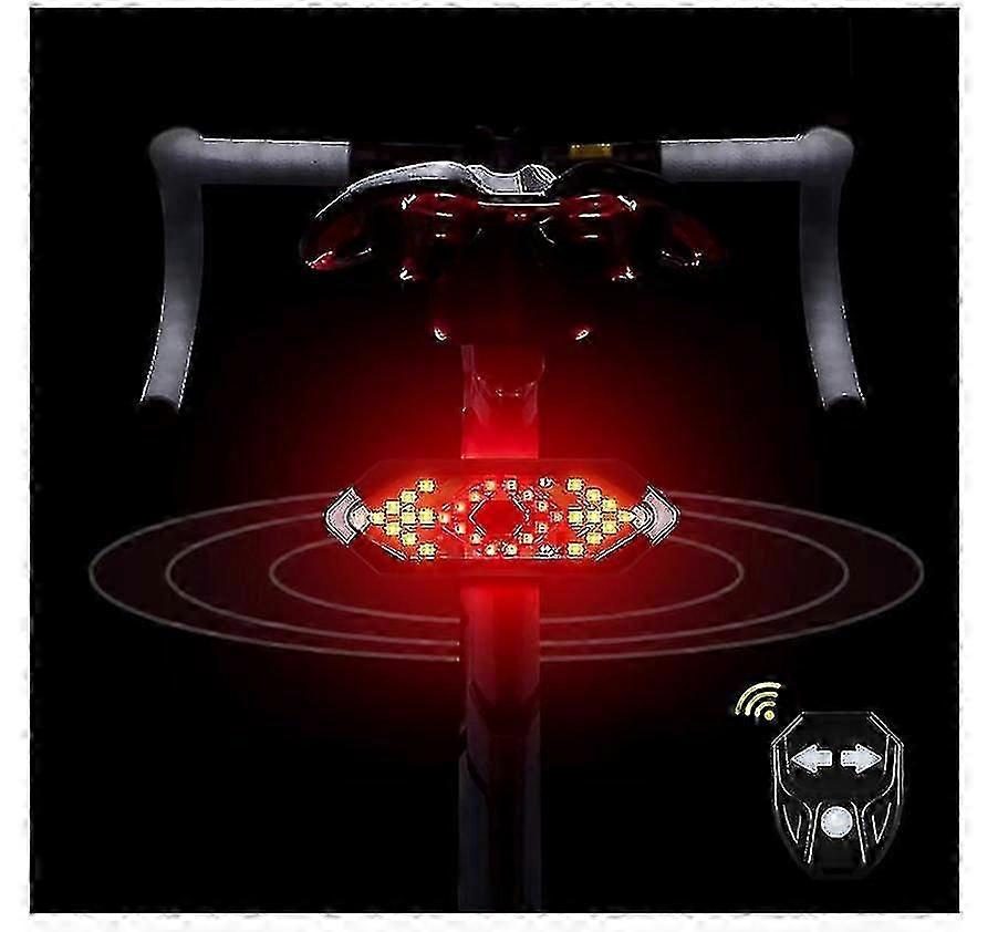 Bike S,bike Indicators With Turn Signals Lamp Hornremote ,5 Modes And Usb Recharable For Bike , Backpack Safety Warning Strobe () Yanlieso
