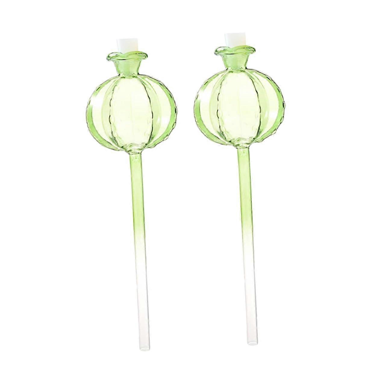 Flower Watering Container Glass Borosilicate Self Watering Can Pack Of 2 For Plants Automatic