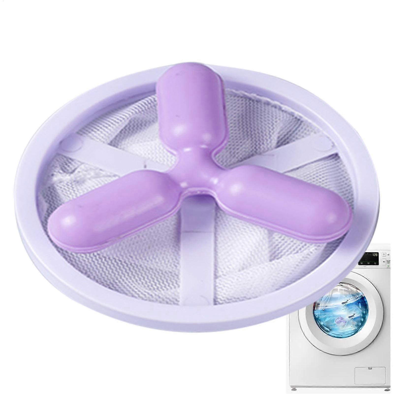 Reusable Washing Machine Hair Filter Bag, Efficient Lint Trap Catcher Purple