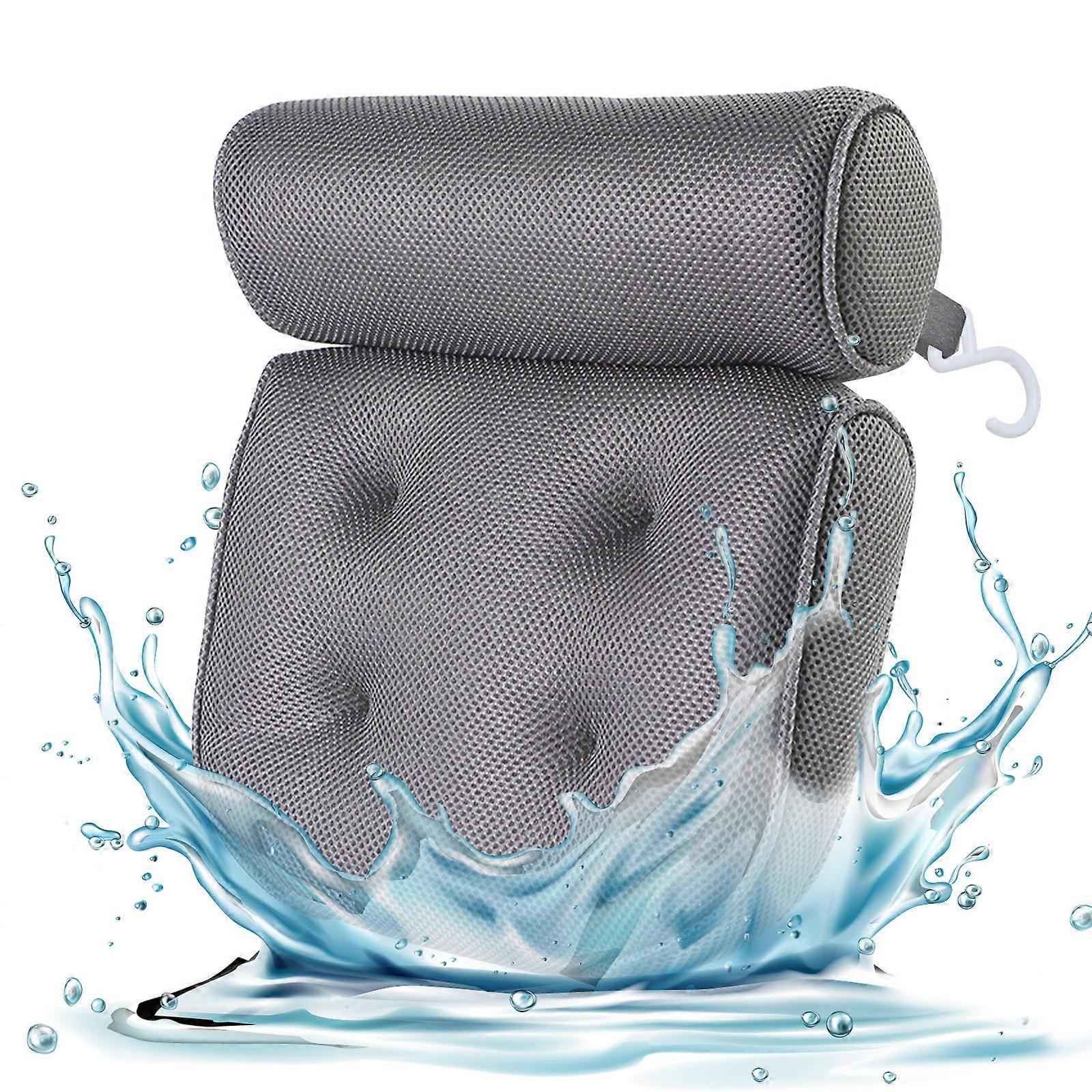 1 Pcs Non-slip Spa Bathtub Pillow Powerful Suction Cups for Shoulder and Neck Support Fits Any Size Tub