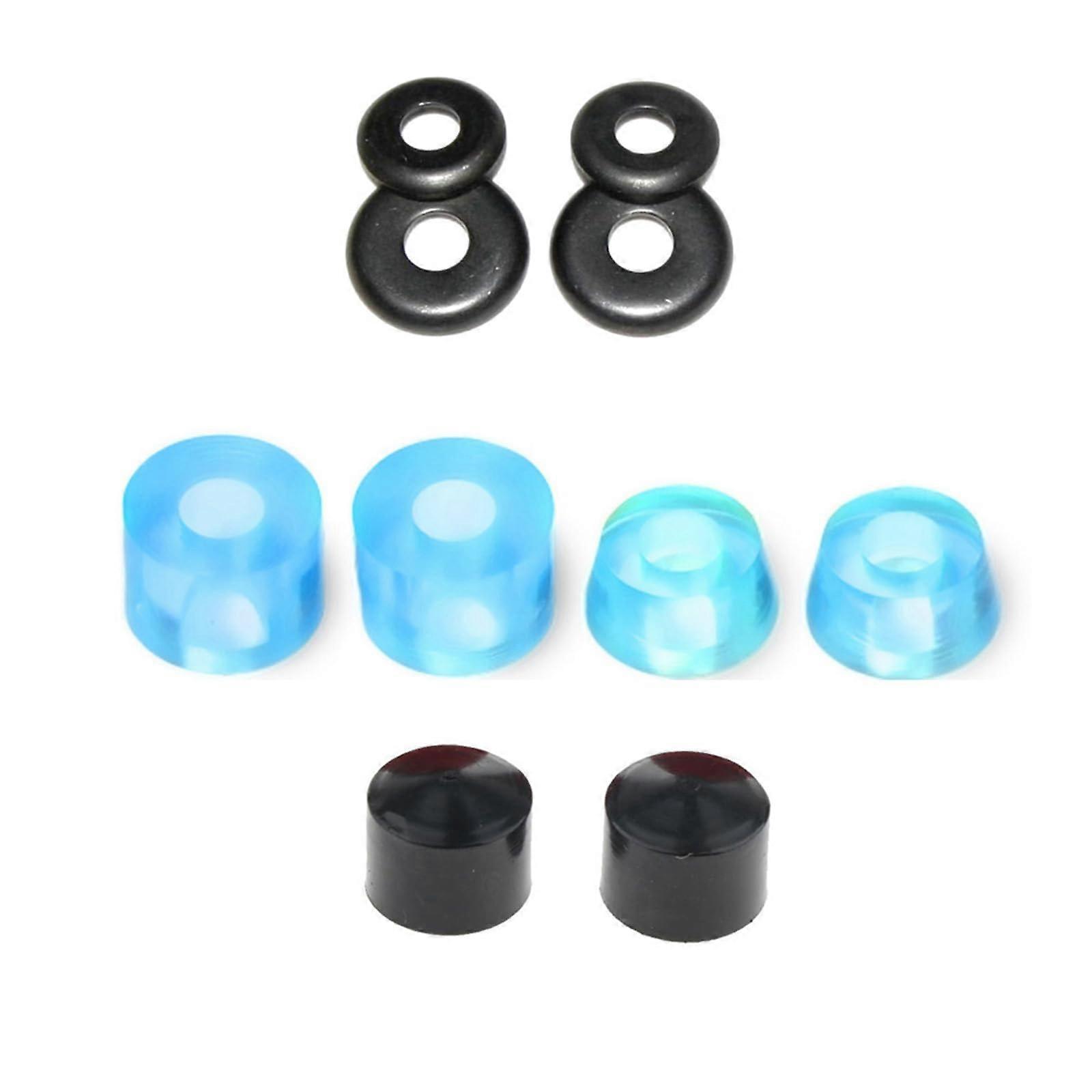 skateboard mat, skateboard bushings, skateboard bushing, shockproof pad, swivel cups, skateboard shock absorber light blue