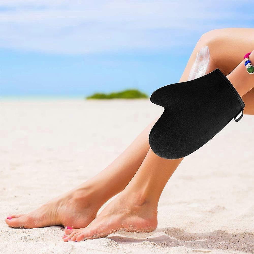 Sunless Fake Tanning Mitt PREMIUM Self Tanning Tanner Mitt Applicator Gloves Double Side Plush Microfiber with Thumb