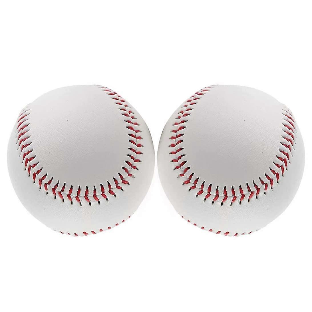 Empty Baseball Unmarked Blank Surface 9-Inch Soft Practice Balls For Autographs League Competition 2 Pieces