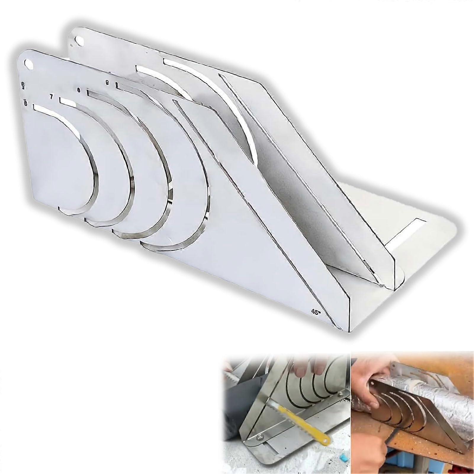 Precise 45° Pipe Cutter for Rubber Insulation, Foam Pipe Cutting Tool with Adjustable Guide for 1-Inch Pipes