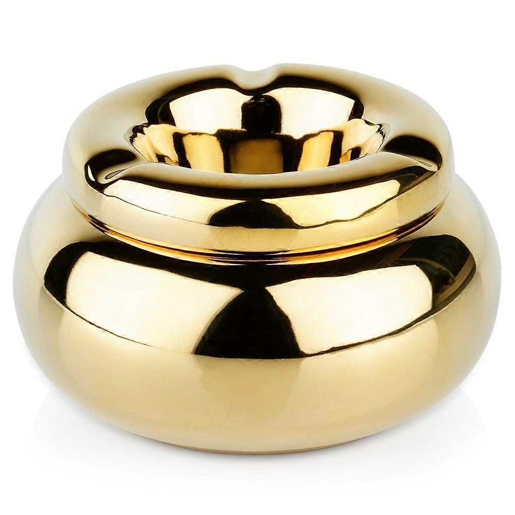 Tuhkakuppi dolomiittikultaa pyöreä 11 cm