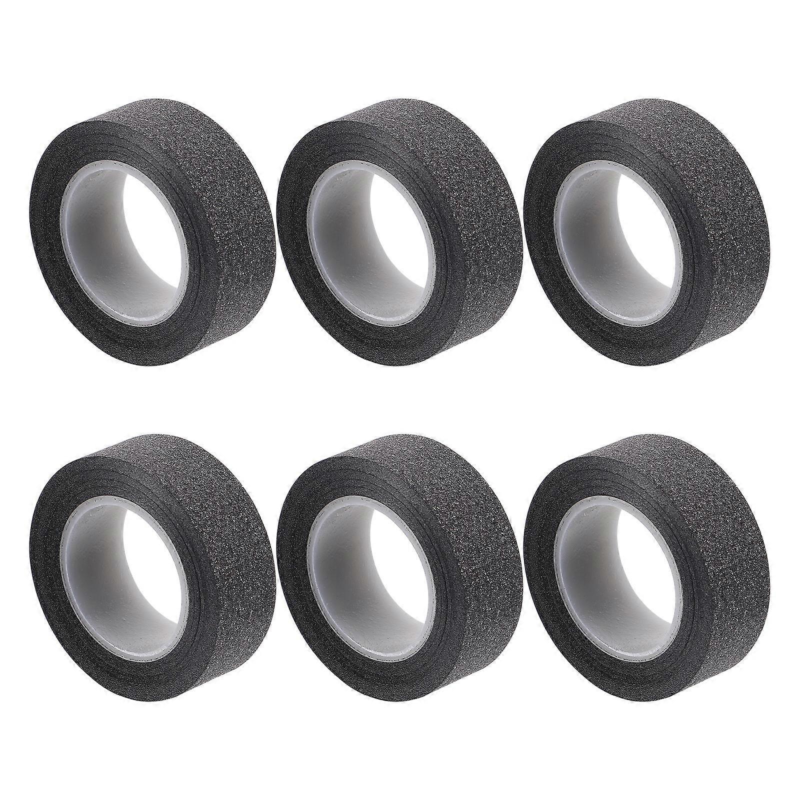 6 Rolls Black Glitter Paper Tape for DIY Scrapbook Art Crafting