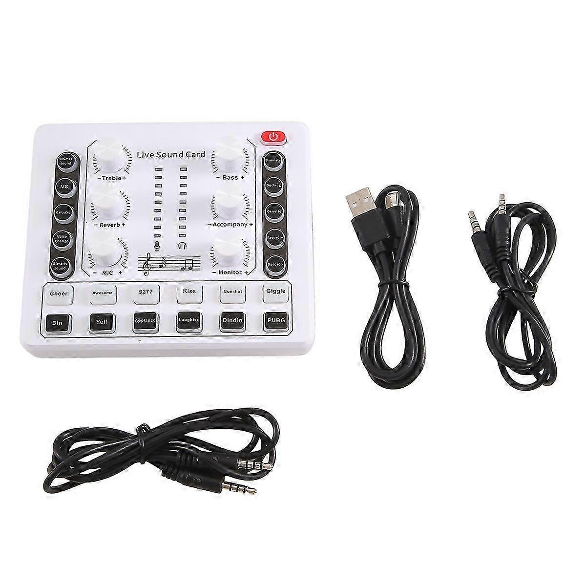 M8 Audio Interface Podcast Equipment Caster, z wysokiej jakości przedwzmacniaczem mikrofonowym SZRH