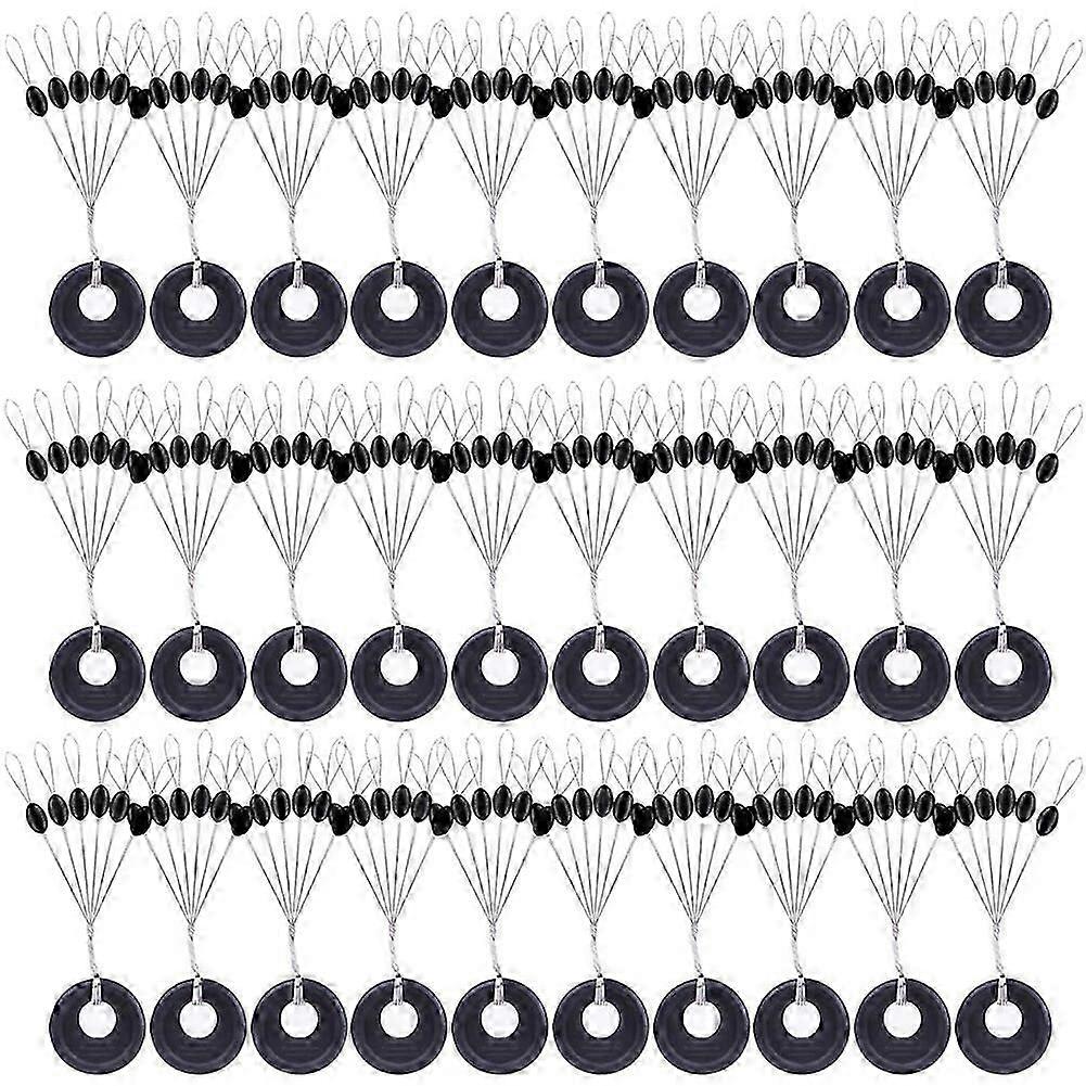 180pcs 30 Group Set Rubber Space Beans Stopper for Fishing Bait Fish Float Tools