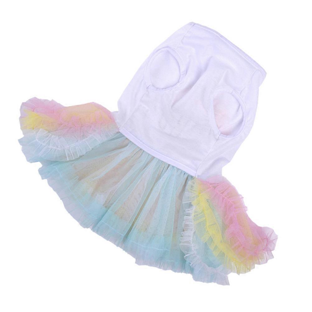 Outfits For Dogs Dog Clothes Spring Summer Colorful Cake Skirt Xl Chest Circumference 47 Cm Walking Jogging 1Set