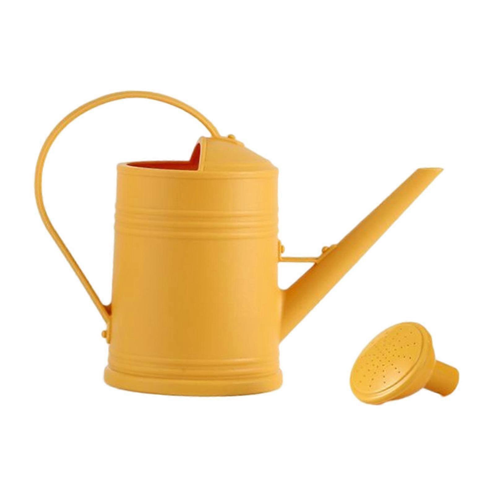 Watering Can 2 L Beige for Home and Garden, Durable Plastic Flower Watering Can with Removable Spray Head for Plants and Trees
