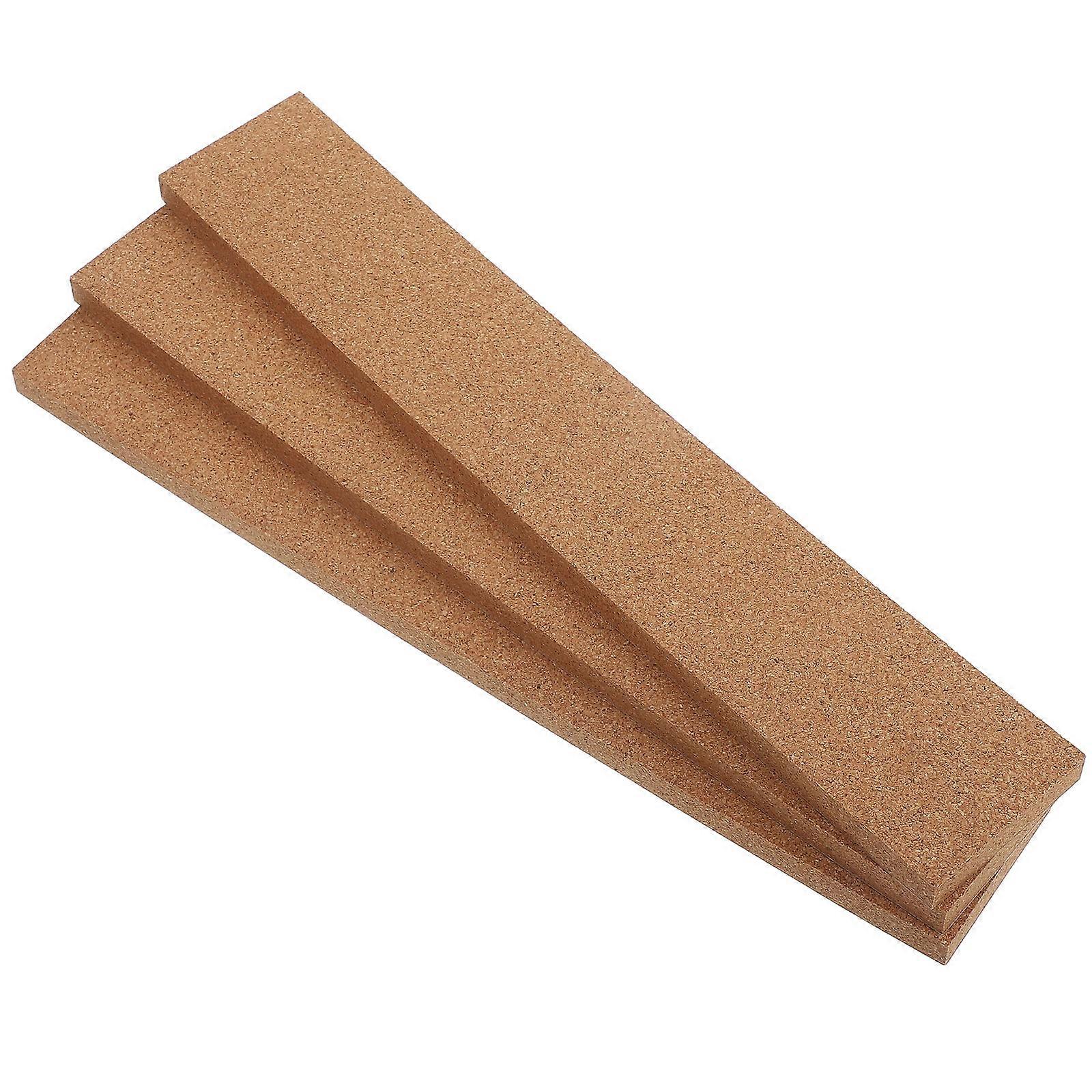 Adhesive Cork Sheet Frameless Cork Board Strips Memo Holder Home Use Coffee 30cm X 5cm X 1cm 3Pcs
