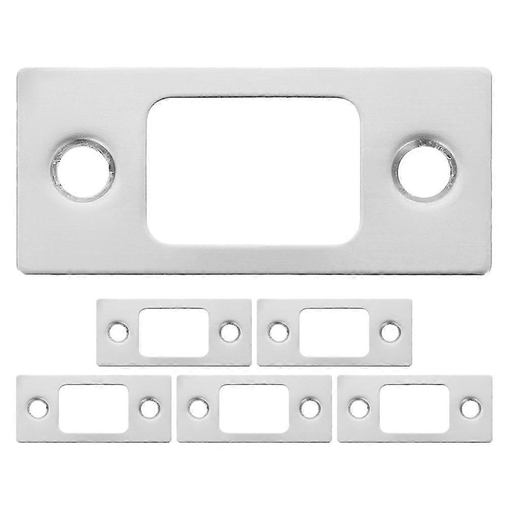 6pcs Steel Deadbolt Strike Plate Door Lock Reinforcement Plate for Sliding Storm Screen Doors Enhanced Security Backplate Bolt Cover