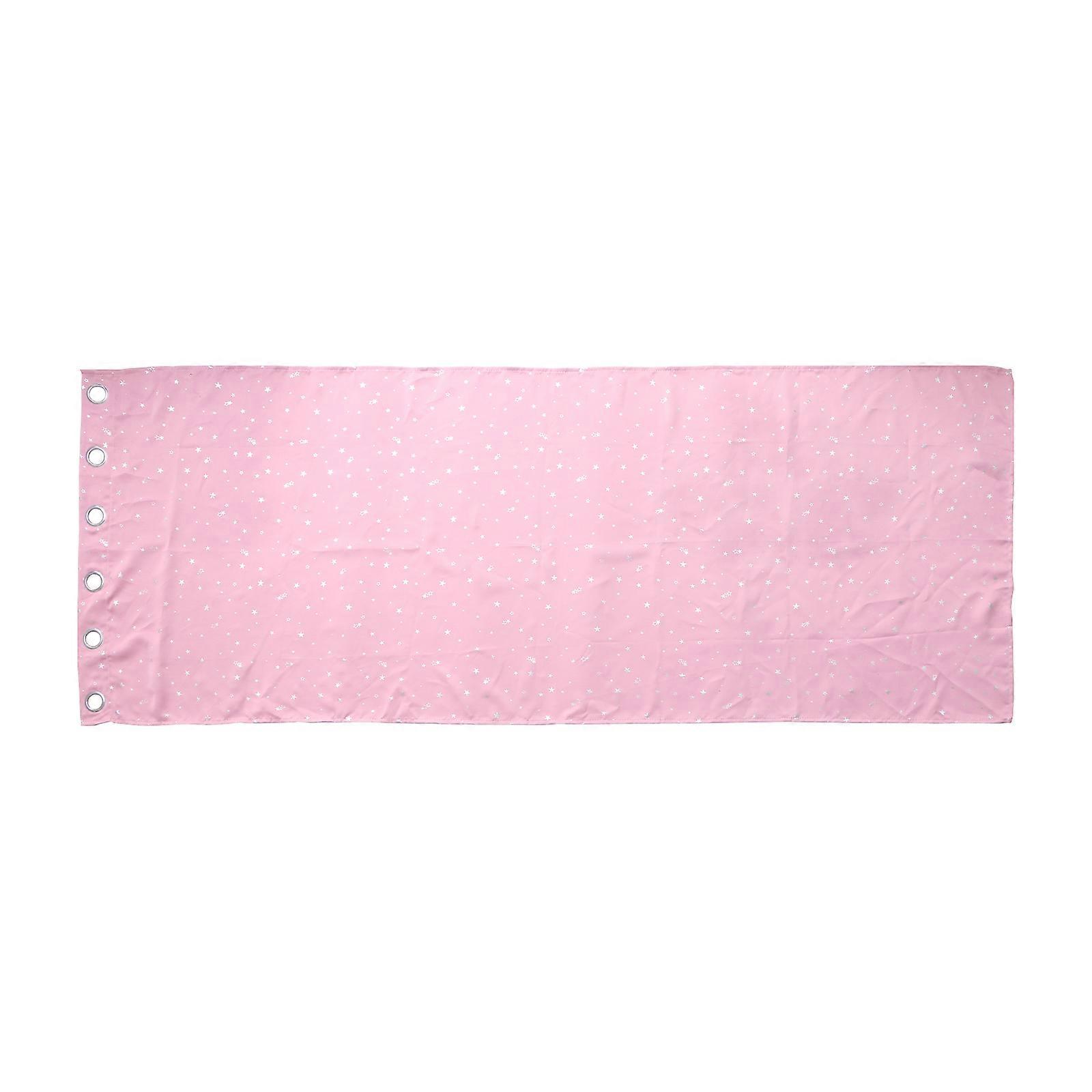 Living Room Blackout Curtains Simple Fashion Window Curtain Stars Moon Punching Heat Insulation Pink 100x250cm 1Pack