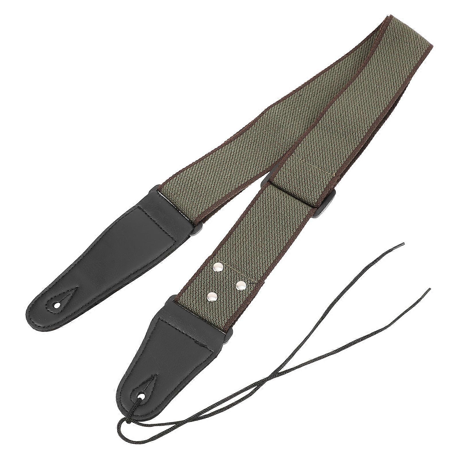 Masteelf 1 Pc Cotton Portable Durable Guitar Strap Instrument Trap Green