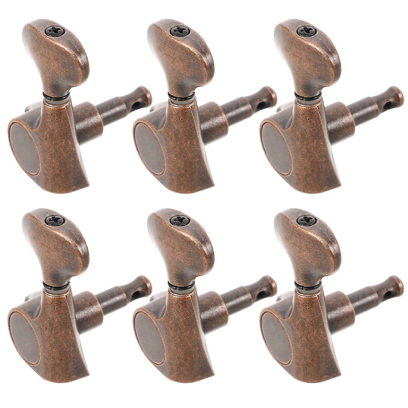 Guitar Tuning Pegs Electric Guitar Tuners Bass Machine Head Replacement For Instrument Tuning Copper 6Pcs