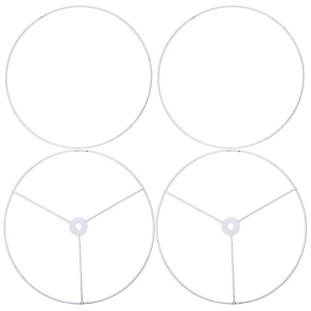 Ring for Lamp Shade Lampshade Bracket for Homeowners Lampshade Frames Wire 15.00X15.00X1.00cm White 2Sets