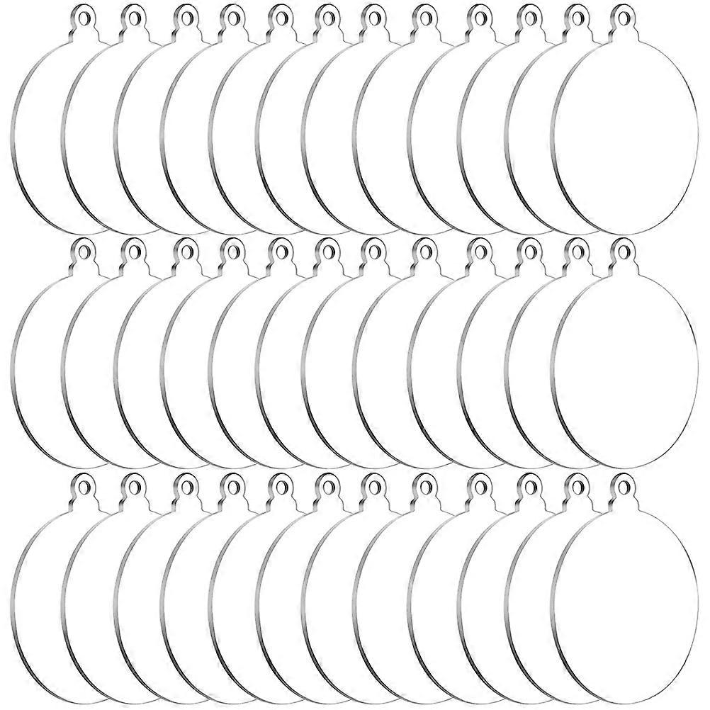Custom Printing Blank Heat For Christmas Decorative Occasions Round Sign Boards 9X7.5cm Acrylic Heat 36Pcs