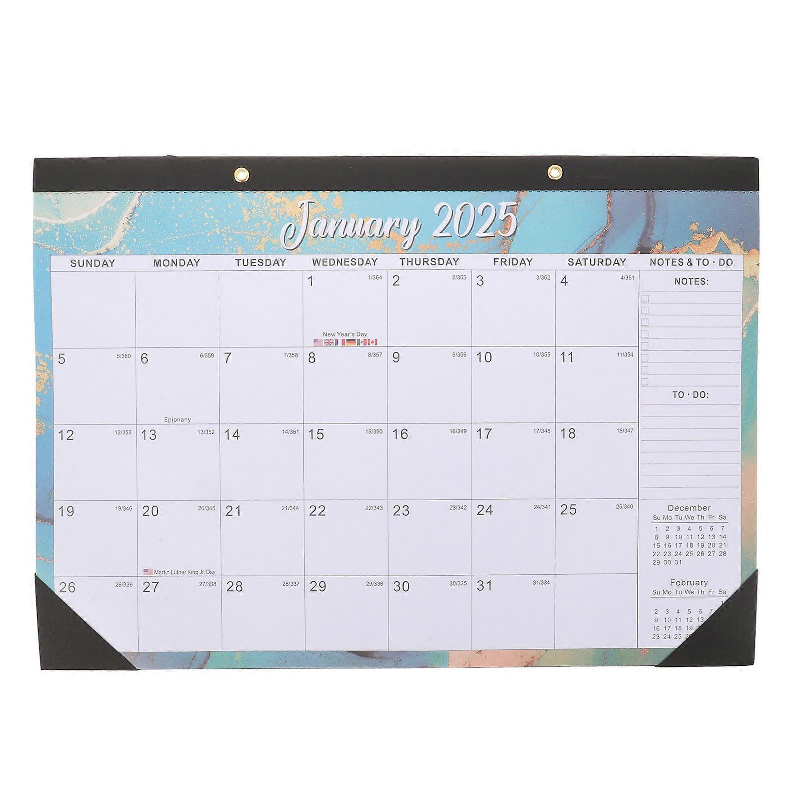 Office Items Calendar Wall Planners Rectangular Two-Side Offset Paperboard English Learners Monthly Planning 1Pack
