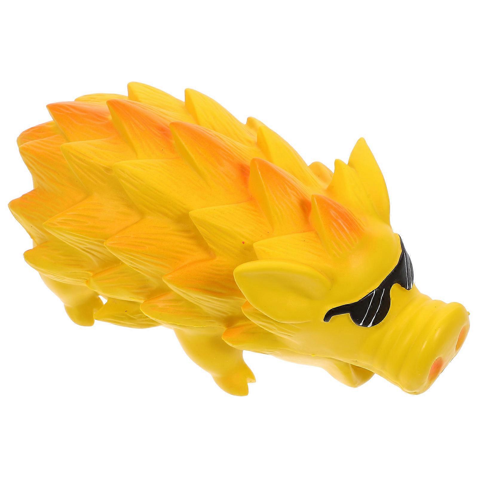 Pet Chewing Sound Toy Spiked Pig Shape Pet Owners Sound Mechanism Durable Squeaky Dog Toy 1Pcs