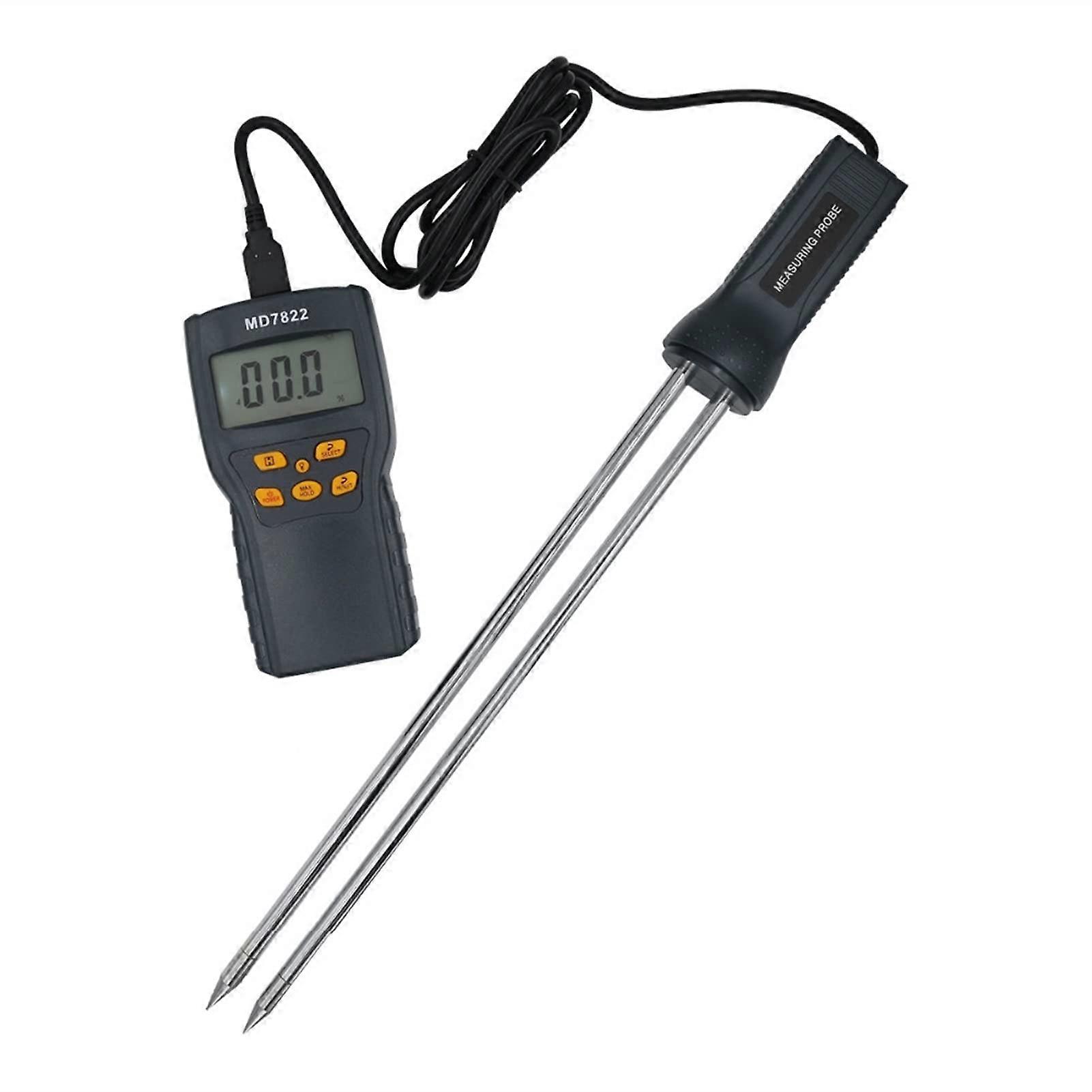 Getreide Moisture Tester Digital Moisture Measuring Device Long Probe Digital Moisture Meter