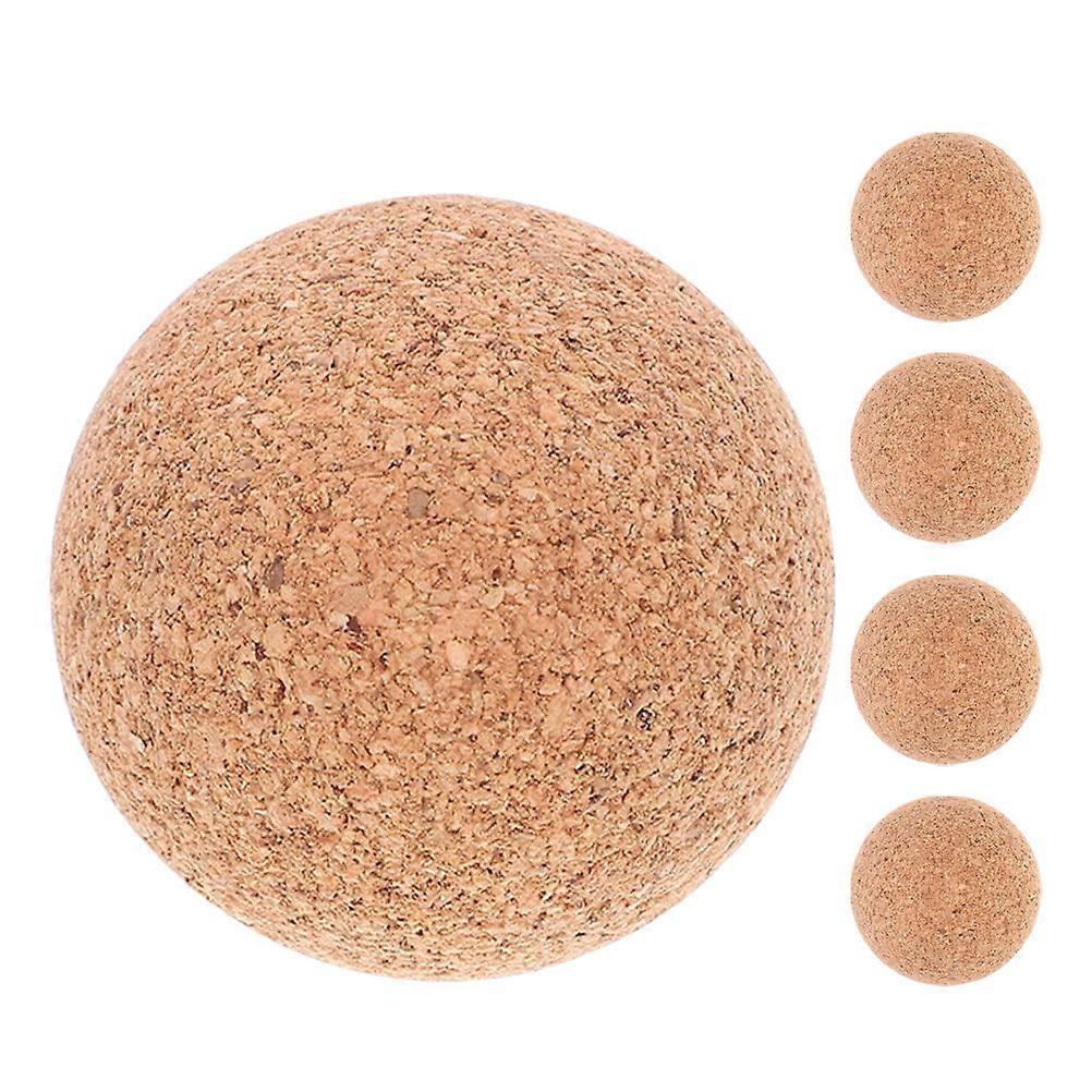 5 قطع استبدال كرات الفلين لألعاب كرة القدم والطاولة - كرات خشبية أكثر هدوءا للعب الداخلي