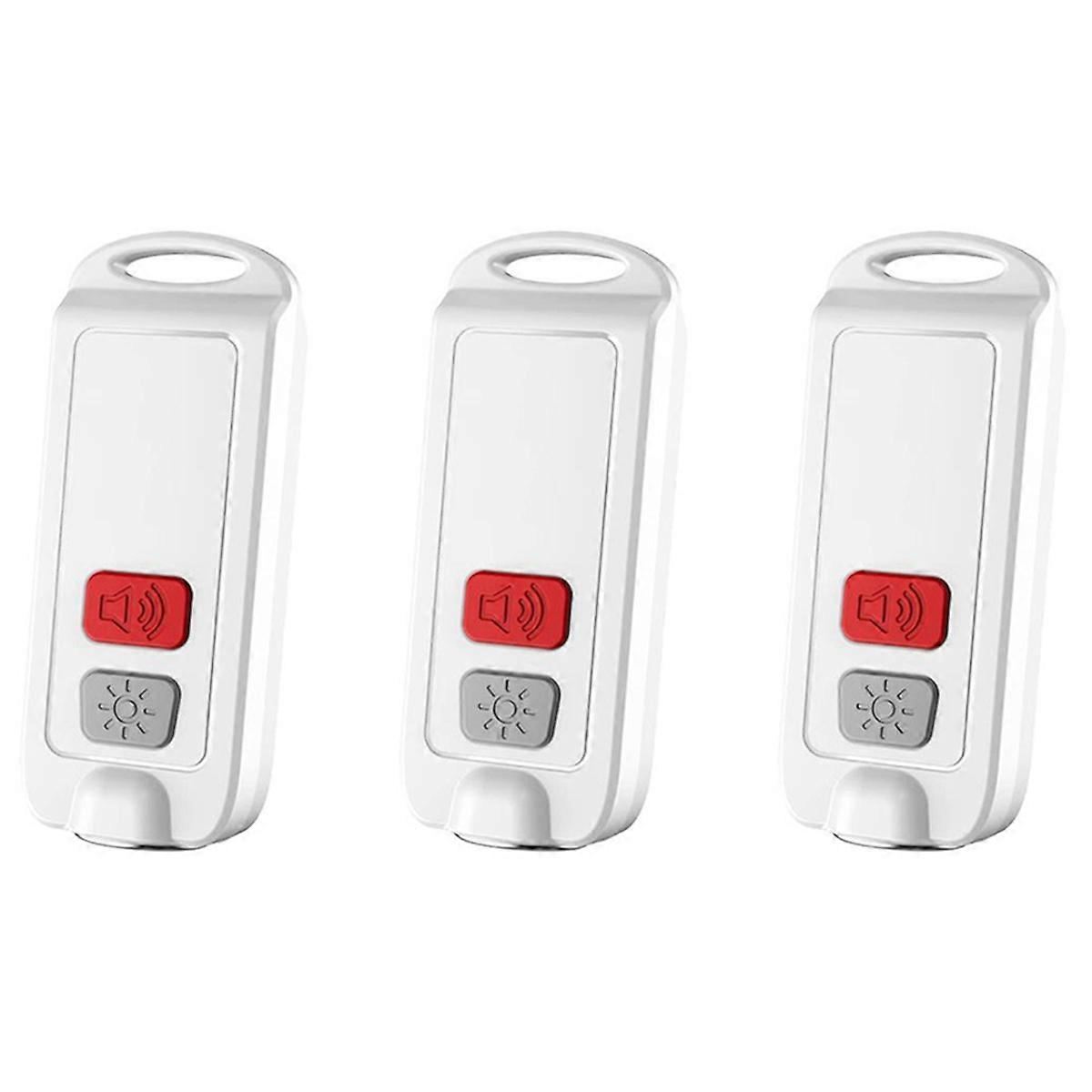 3X Personal Alarm,Safety Alarm for Women with SOS LED Light,130DB Siren,Waterproof Keychain Sound De