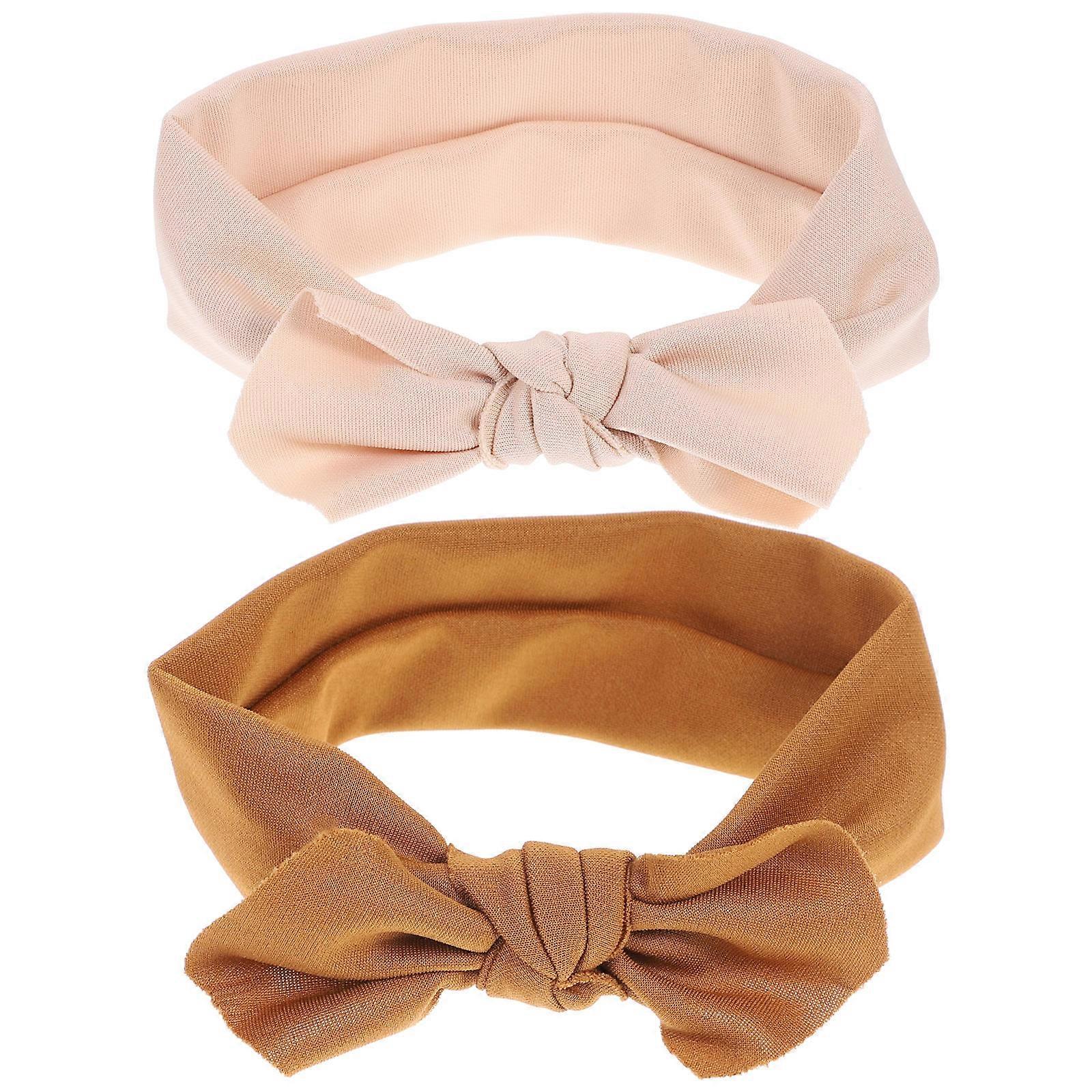 Children Baby Girls Headbands Brown Bow Headband Hair Decoration Christmas 2Pcs
