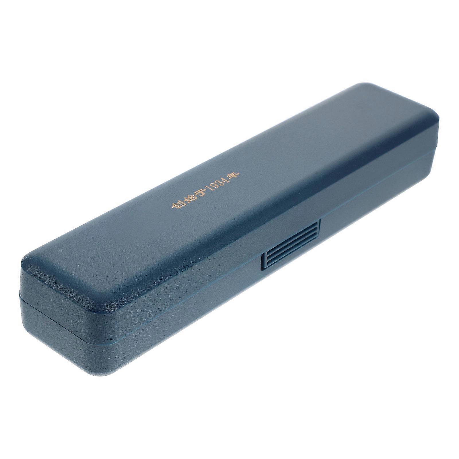Diatonic Harmonica in -Key 24 Holes Complex Tone Harmonica for Hobbyists Rehearsal Compact Size Sapphire Blue Waterproof Durable 1Set