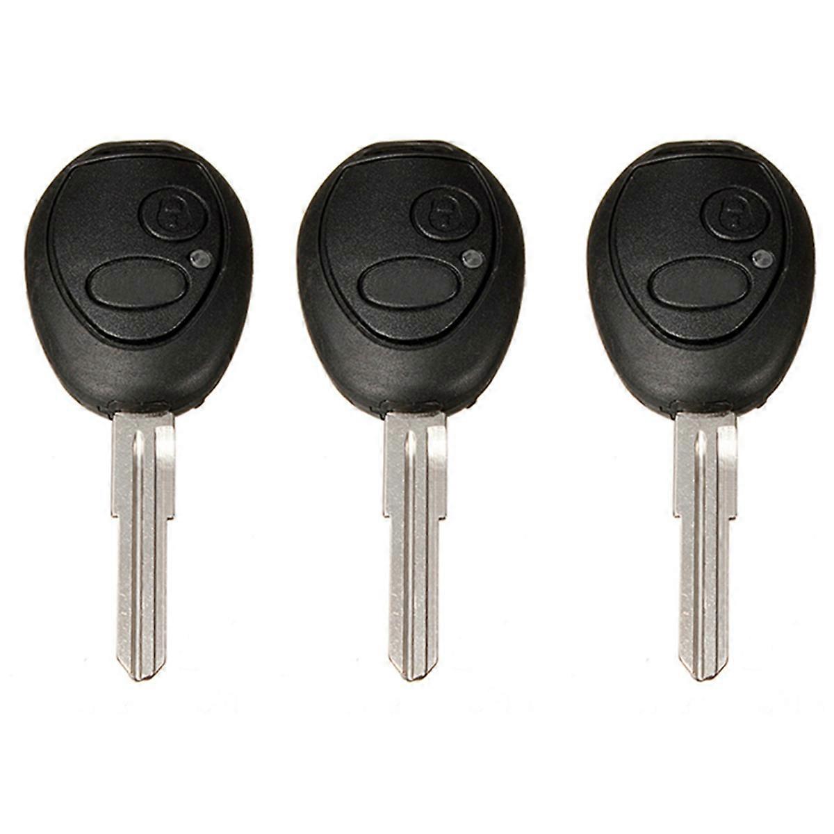 3X 2 Button Remote Key Fob Case Shell Uncut Blade for 99-04