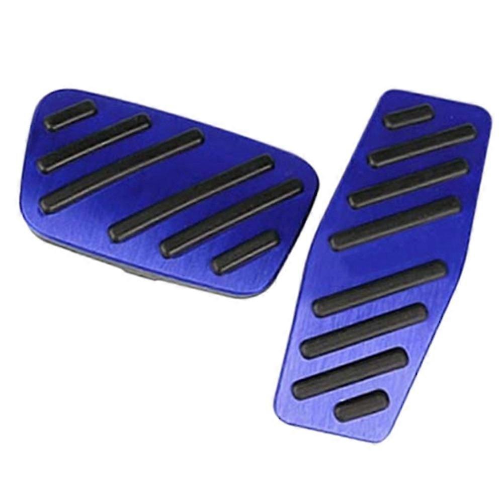 2Pcs Anti-Slip Accelerator Brake Foot Pedal Brake Pedal Suitable for Explorer Blue