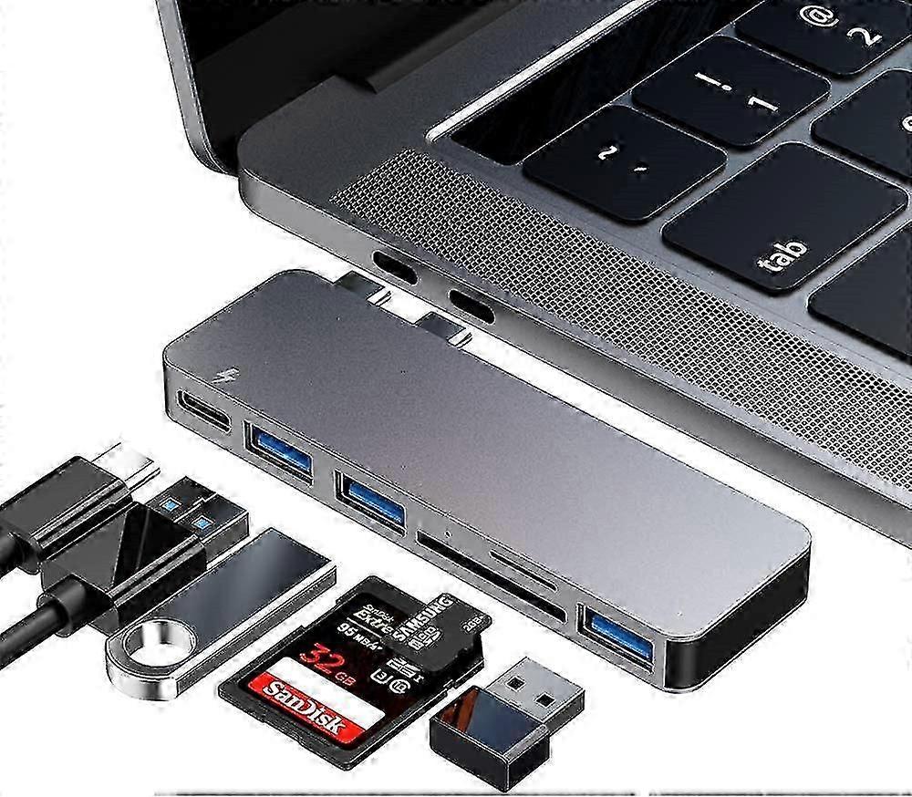 Sxbd Usb C Hub Adapter Compatible With Macbook Pro/air 2020 2019 2018 6 In 1 Usb-c