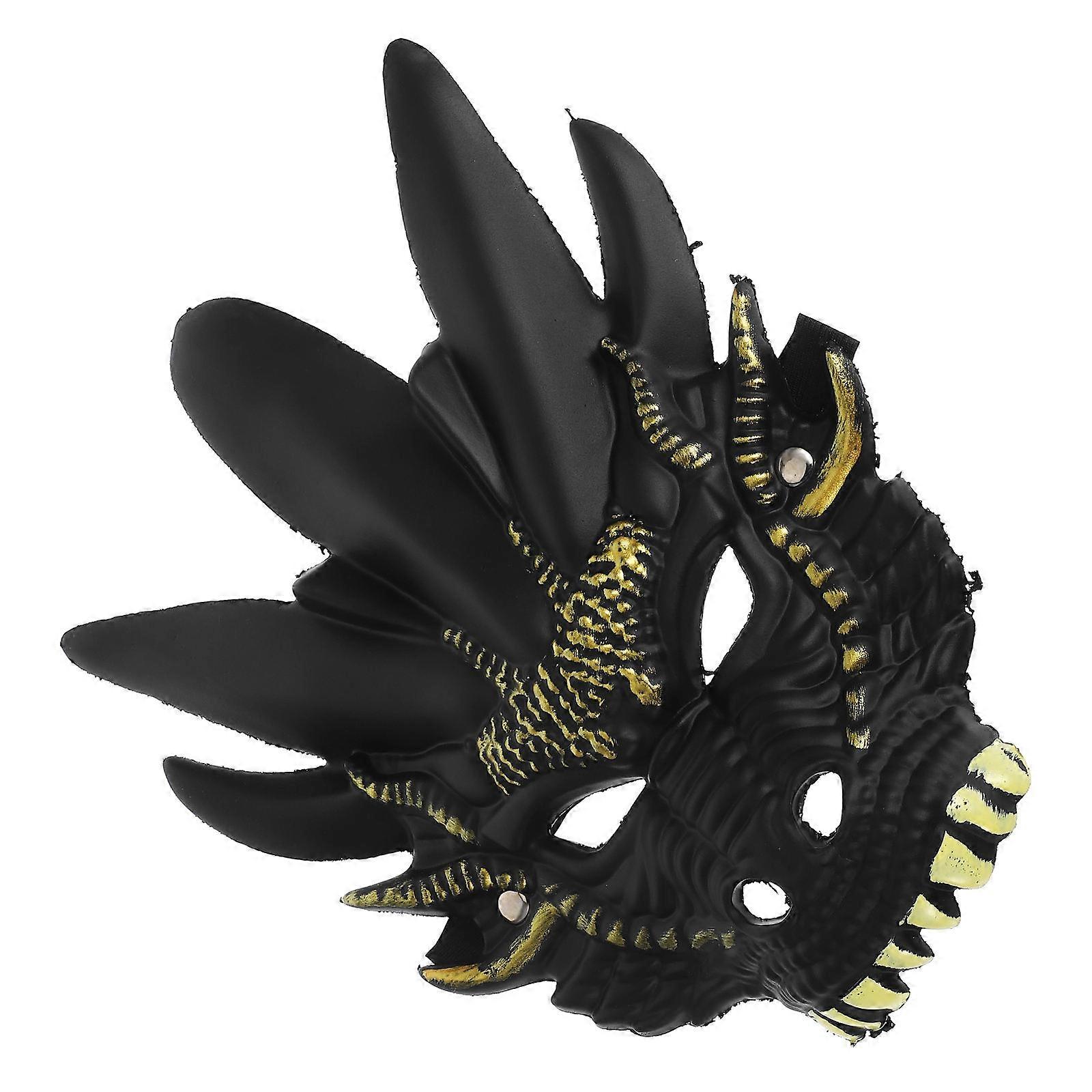 Dragon Head Mask Masquerade Costume For Halloween Party Favors Multi Color 32.50X25.50X7.00CM 1Pack