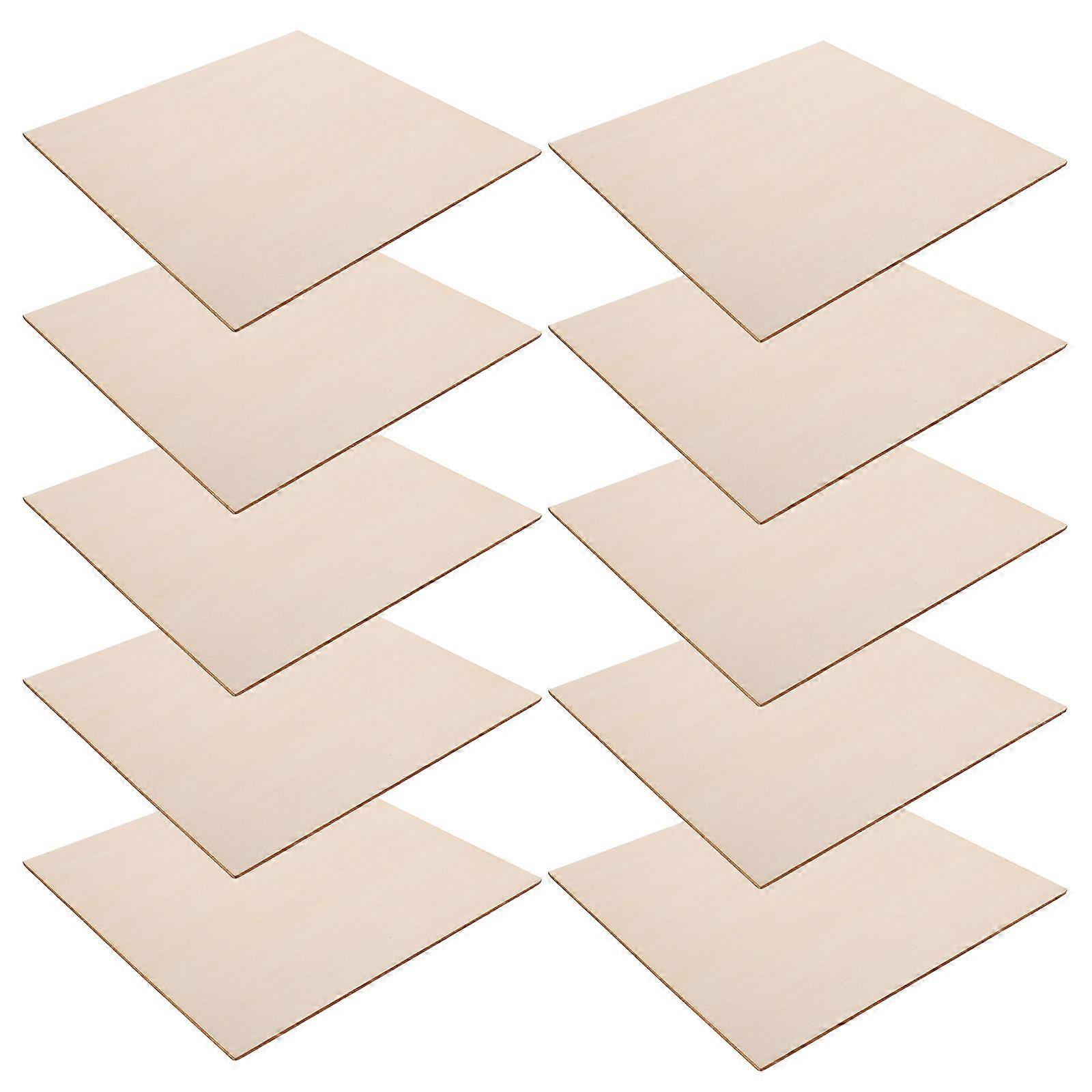 Craft Wood Pieces Boards For Art Projects Square Shape Beige Color 20 00X20 00X0 20CM Hand Painting 10Pcs