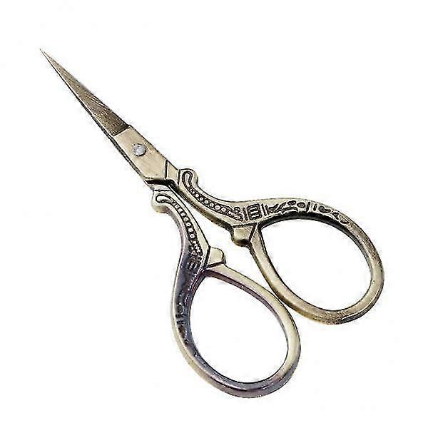 2xVintage Sewing Embroidery Scissors Cross Stitch Cutting Tool Bronze