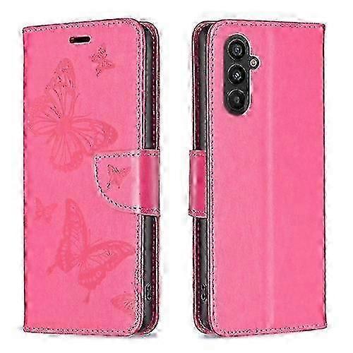 For Samsung Galaxy A25 5G Embossing Two Butterflies Pattern Leather Mobile Phone Case