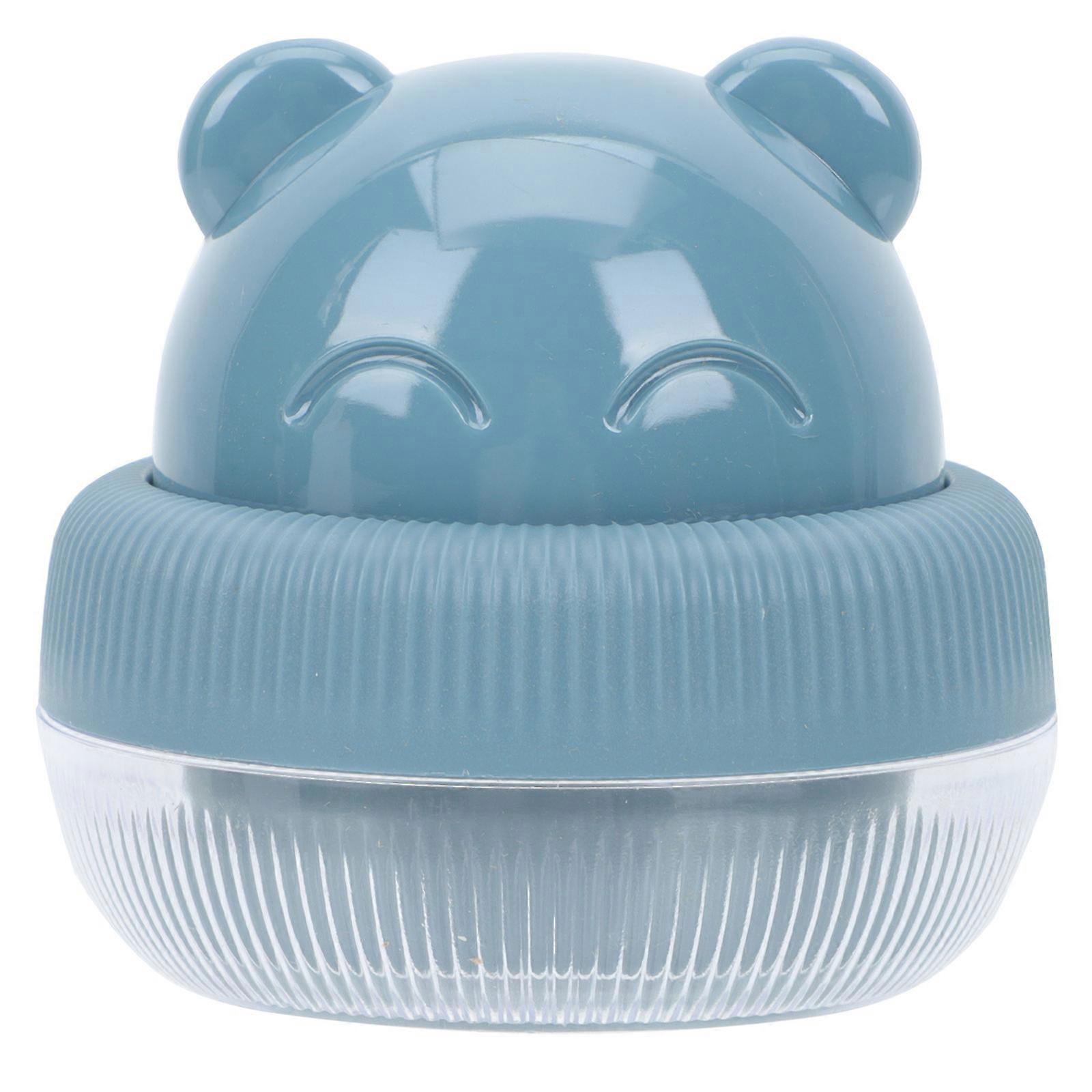 Sponge Storage Box Bear Shape Makeup Sponge Holders Blue 8.3x8.3cm Simple and Elegant 1Set