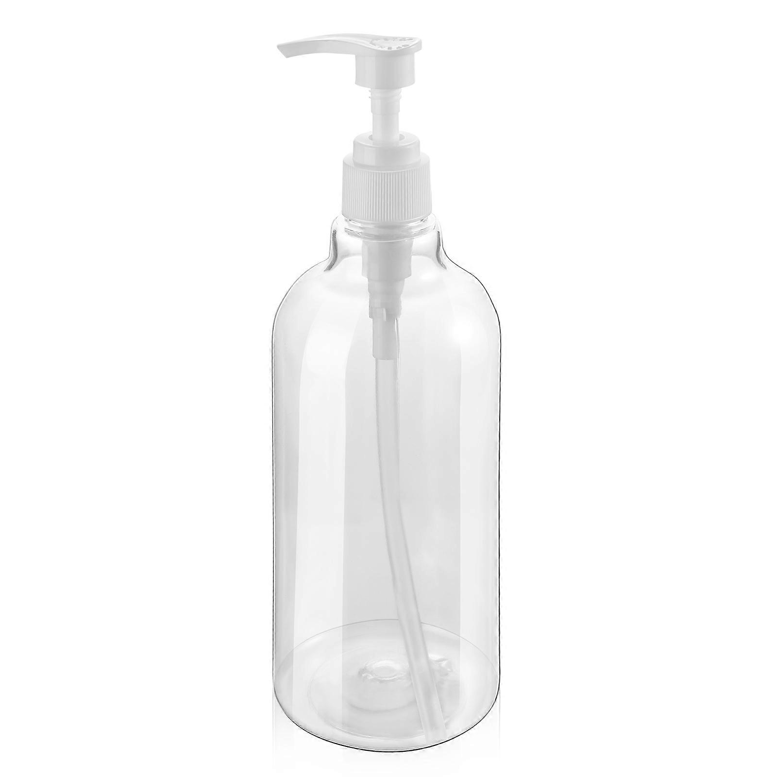Empty Pump Bottles Shower Pump Dispenser Transparent Kitchen Bathroom 500ml Refillable 8Pcs